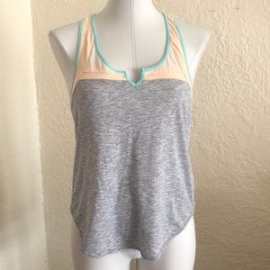 Urban Outfitters BDG Color Block Light Blue Gray Retro Tank Top Small